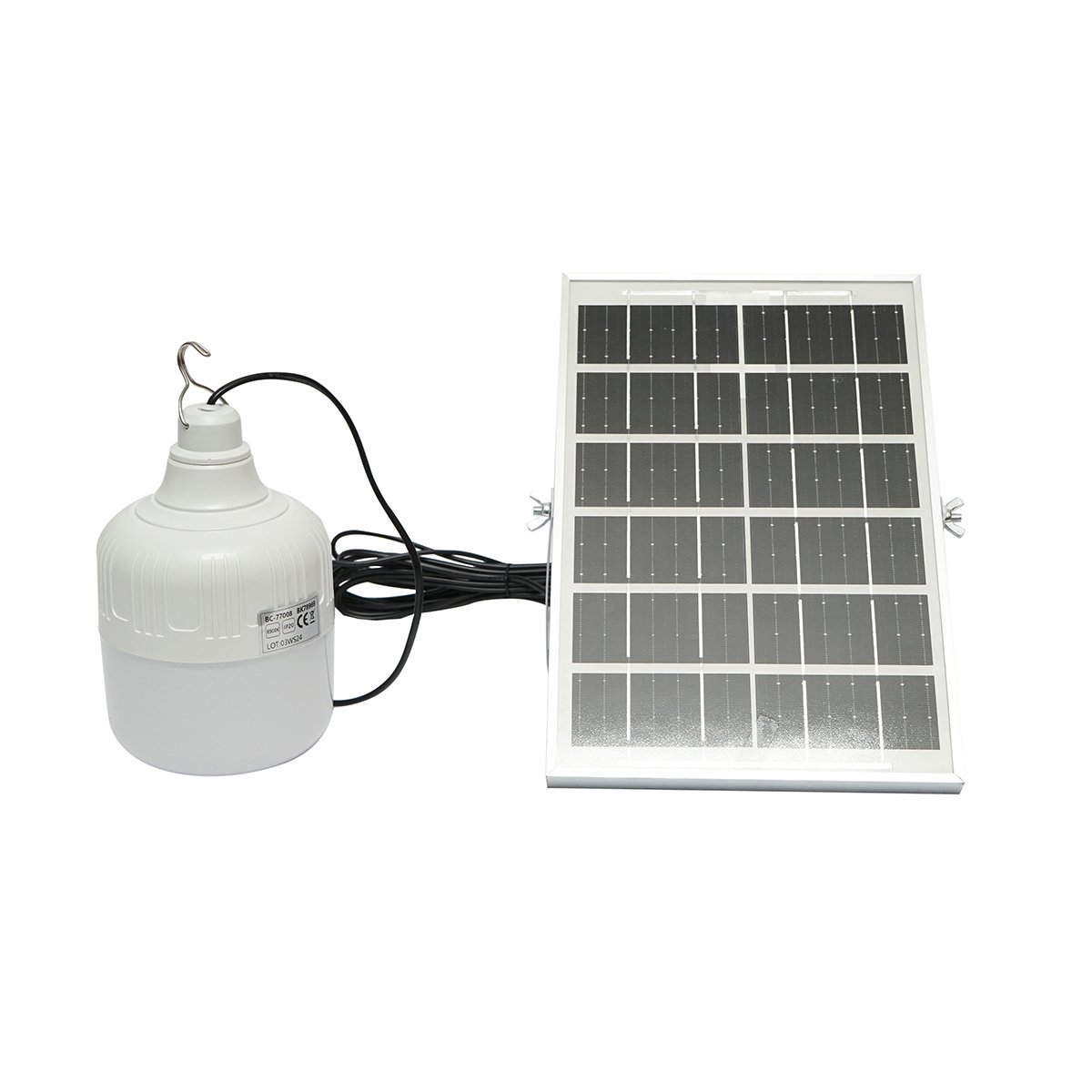 Lampa LED 50W, 6500K cu panou solar policristalin 3W si telecomanda IP20 Breckner Germany